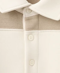 Mango Men's Striped Polo Sweatshirt