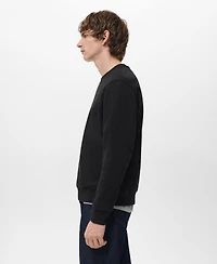 Mango Men's Regular-Fit Cotton Sweatshirt
