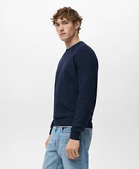 Mango Men's Microstructured Cotton Knitted Sweater