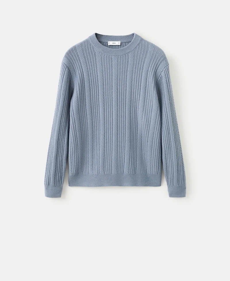 Mango Men's Structured Knitted Sweater
