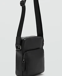 Mango Men's Patent Faux-Leather Shoulder Bag