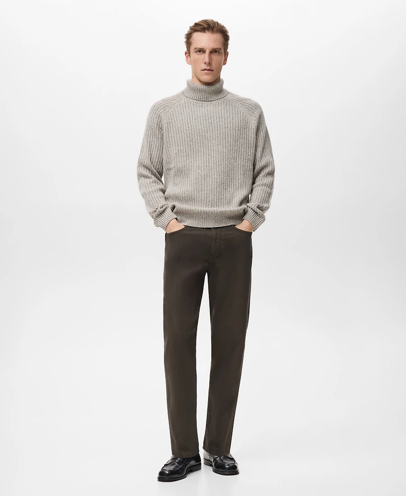 Mango Men's Regular Fit Cotton Jeans