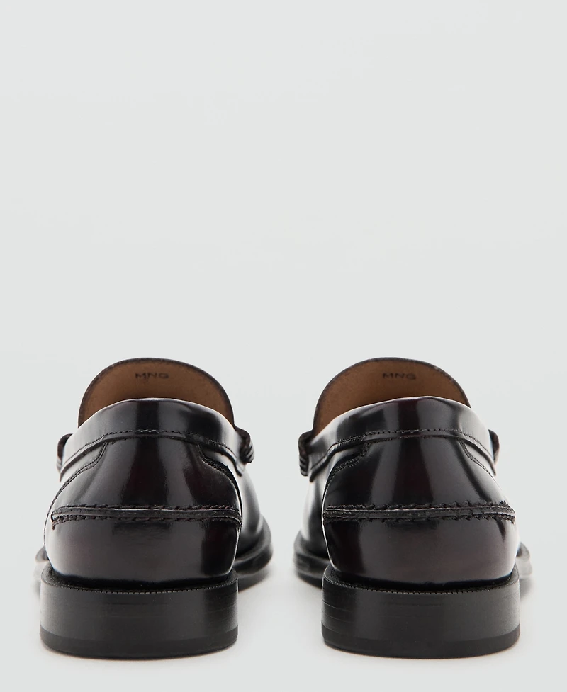 Mango Men's Aged-Leather Loafers