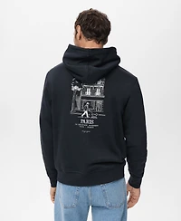 Mango Men's Graphic Hooded Sweatshirt