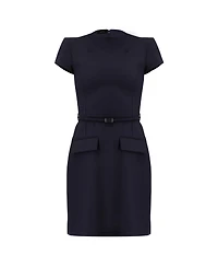 Ivonne Women's Short Dress with Belt And Faux Pockets