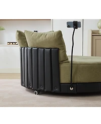 Streamdale Oversized Swivel Chair with Adjustable Phone Stand, 360 Rotation, Polyester (Anti-Wrinkle) - 52.75