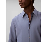 Calvin Klein Men's Stretch Striped Slim-Fit Dress Shirt