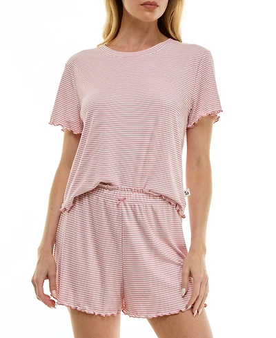 Sincerely Jules Women's Striped Top & Shorts, 2-Piece Set