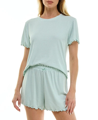 Sincerely Jules Women's Striped Top & Shorts, 2-Piece Set