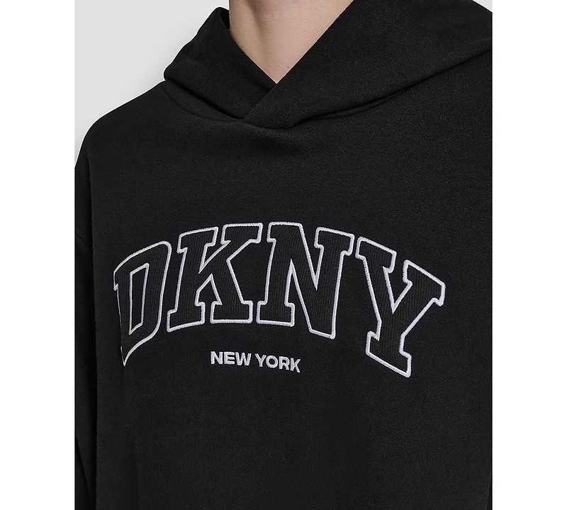Dkny Sport Women's 3D Puff Applique Varsity Logo Oversized Hoodie