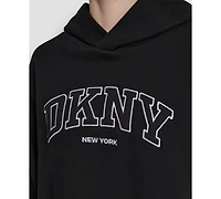 Dkny Sport Women's 3D Puff Applique Varsity Logo Oversized Hoodie