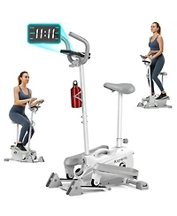 Ksports Mini Elliptical Machine with Seat, 3-Level Incline, & Led Display