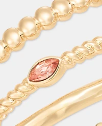 Anne Klein 3-Pc. Set Navette Stone Bangle Bracelets