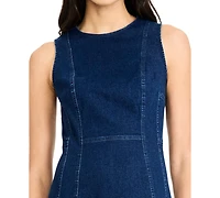 Maggy London Women's Sleeveless Crew Neck Midi Dress