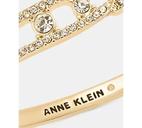 Anne Klein Crystal Openwork Bangle Bracelet