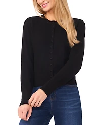 CeCe Women's Crewneck Long-Sleeve Cardigan