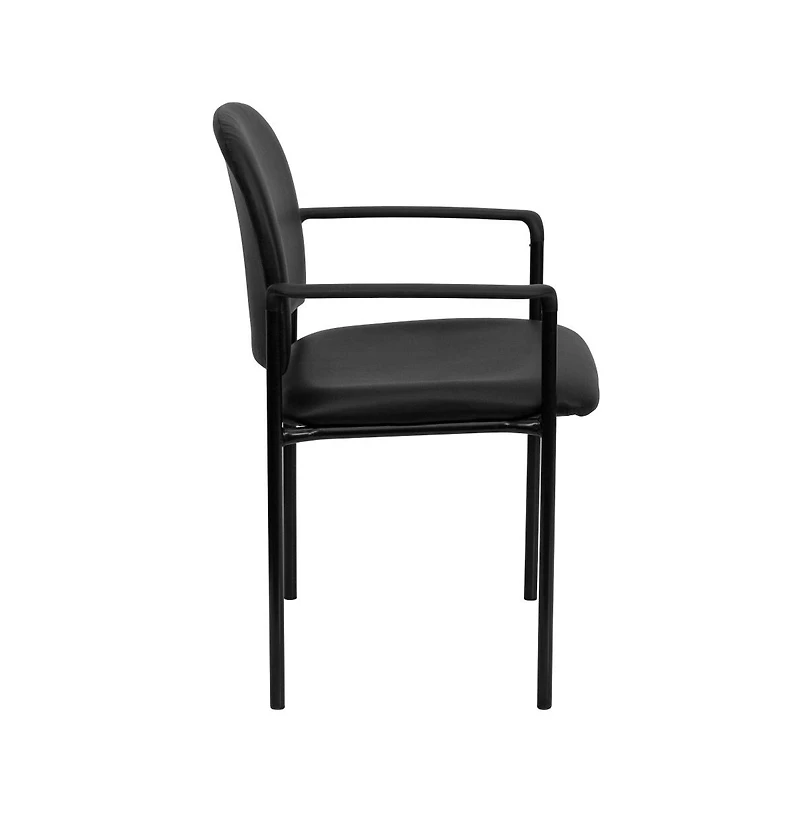 Emma+Oliver Comfort Stackable Steel Side Reception Chair with Arms