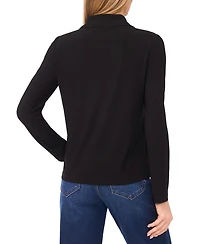 CeCe Women's Collared Neck Half Placket Top