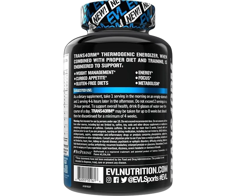 Evl Thermogenic Fat Burner | Fast Acting Weight Loss Energy and Appetite Support
