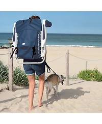 Rio Beach 2 x 2 x 2 ft Navy 4-Position Lace-up Aluminum Backpack Chair 2 Pack