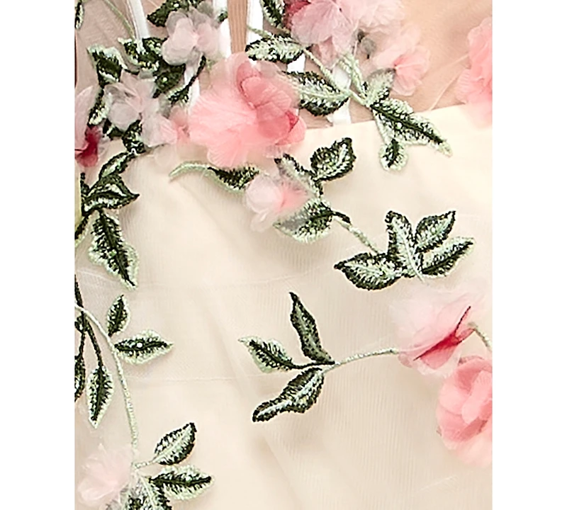 Say Yes Juniors' Strapless Illusion Ball Gown