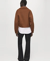 Mango Women's Shirt Collar Wool Jacket