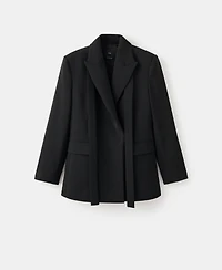 Mango Women's Scarf Suit Jacket