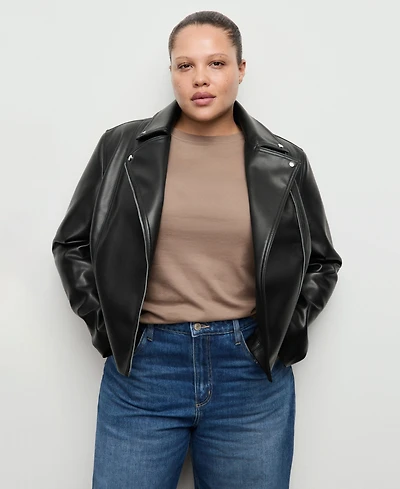 Mango Women's Faux-Leather Biker Jacket