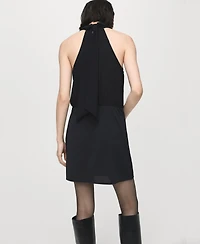 Mango Women's Bow Halter-Neck Dress