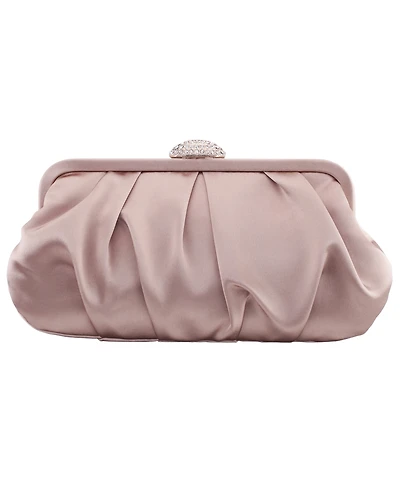 Nina Classic Lift Lock Satin Clutch