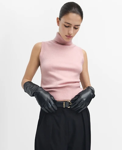 Mango Women's Turtleneck Knit Top