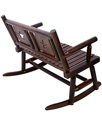 Flynama Modern Accent Teddy Upholstered Nursery Glider Rocking Chair with Solid Wood Legs Side Pocket High Backrest 300LBS Capacity