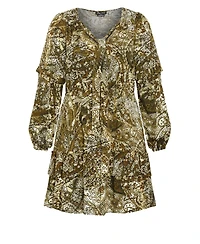 City Chic Women's Plus Nicky Print Dress