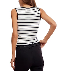 Free People Women's Tilly Striped Crew Neck Tank Top