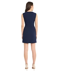 Donna Morgan Women's Crewneck Faux Skirt Mini Dress