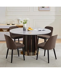 gaomon Modern Linen Upholstered Dining Chair Set