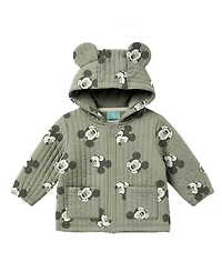 Disney Baby Boys' Mickey Mouse Jacket, Short-Sleeve Bodysuit & Pants, 3-Piece Set