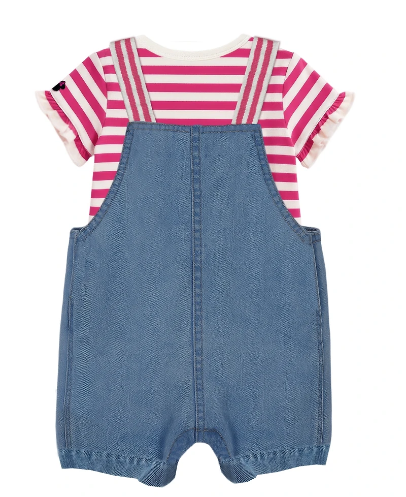 Disney Baby Girls' Minnie Mouse Bodysuit & Shortall, 2-Piece Set