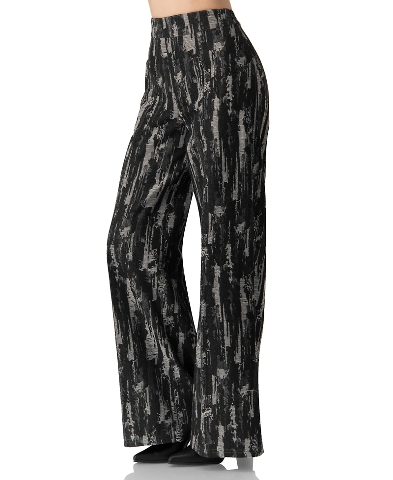 Ivonne Women's Abstract Print Wide-Leg Jeans