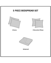 Madison Park Bellagio Quilted 5-Pc. Bedspread Set, King