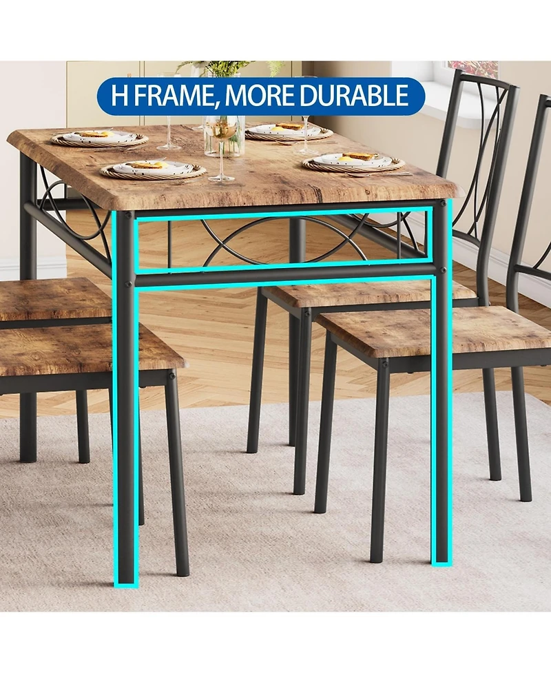 Gaomon Kitchen Table Small Dining Table Set for 2 Table and Chairs Set of 2