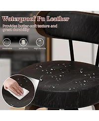 Dyhome 24 inches Bar Stools Set of 3, Modern Counter Height with Wood Back, Boucle Fabric Upholstered Barstools for Home, Cafe