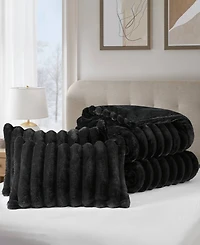 Madison Park Jasmine Faux Fur Reverse to Velvet 3-Pc. Comforter Set, King