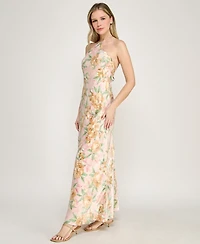 Row A Women's Halter Neck Maxi Dress