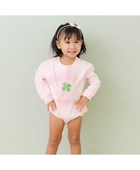 Sweet Wink Baby Girls Lucky Charm St. Patrick's Day Long Sleeve Romper