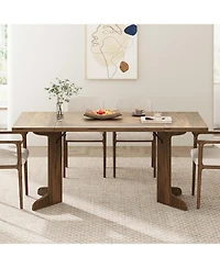 Kitchen Table 71.1 inch Dining Table for 6-8 People for Dining Room, Home Office, Living Room