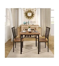 Gaomon Kitchen Table Dining Table Set 3 Piece Dining Table Set For 2 Square Kitchen Table Set for Dining Room, Home Office