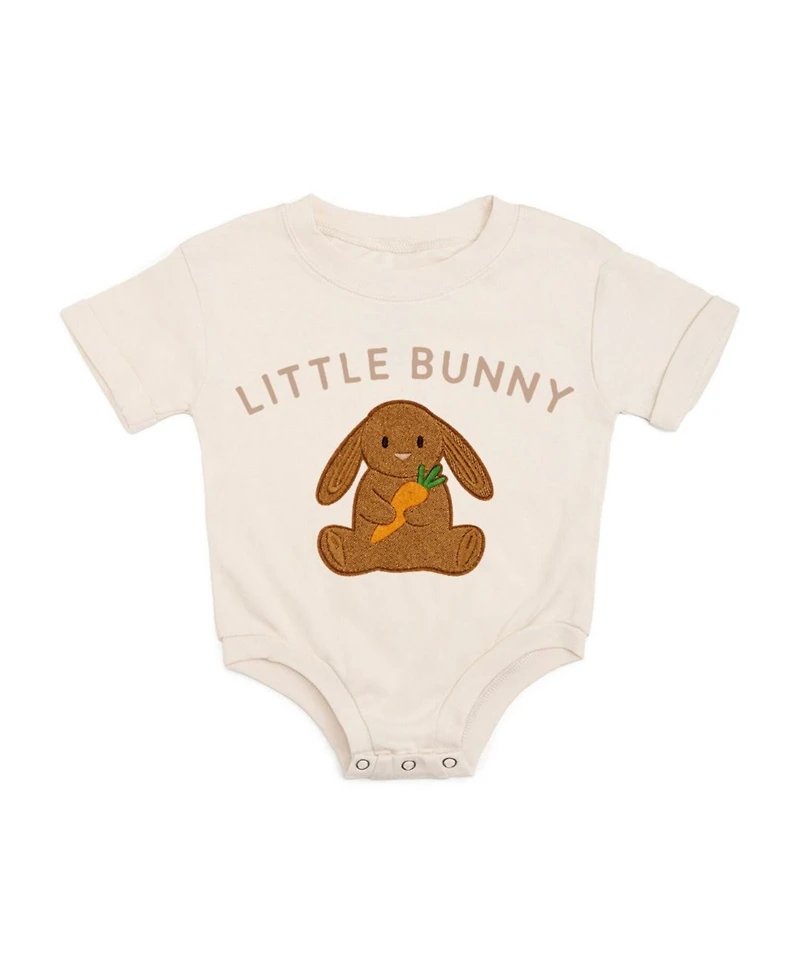 Draft - Sweet Wink Baby Boys Bunny Patch Easter Short Sleeve Romper