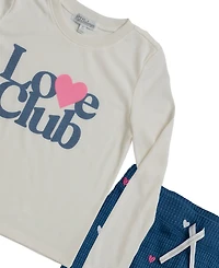 Pj Salvage Boys' 6-16 Long-Sleeve T-Shirt & Jogger Pants, 2-Piece Pajama Set