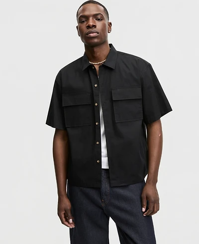 Mode of One Men's Relaxed-Fit Short-Sleeve Ripstop Shirt, Macy's Exclusive